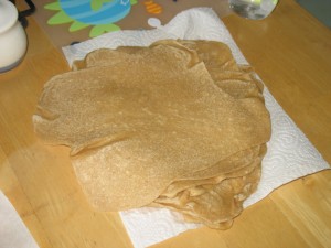 finished stack of tortillas