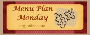 menu plan monday